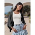 thumbnail image 2 of LMLYSoH Shrug Cardigan for Women Fashionable Lightweight Solid Color Open Front Loose Cover Up, 2 of 8