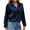Dark Blue, variant on Ahdbta Womens Tops Long Sleeve Satin Silk Collared Button Down Shirts Fall Casual Business Office Work Dressy Blouses
