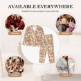 thumbnail image 7 of Lsque Seashells Pattern Long Sleeve Pajama Set for Women - Soft 2-Piece Sleepwear and Loungewear Set with Pockets, Comfy Nightwear-XX-Large, 7 of 7
