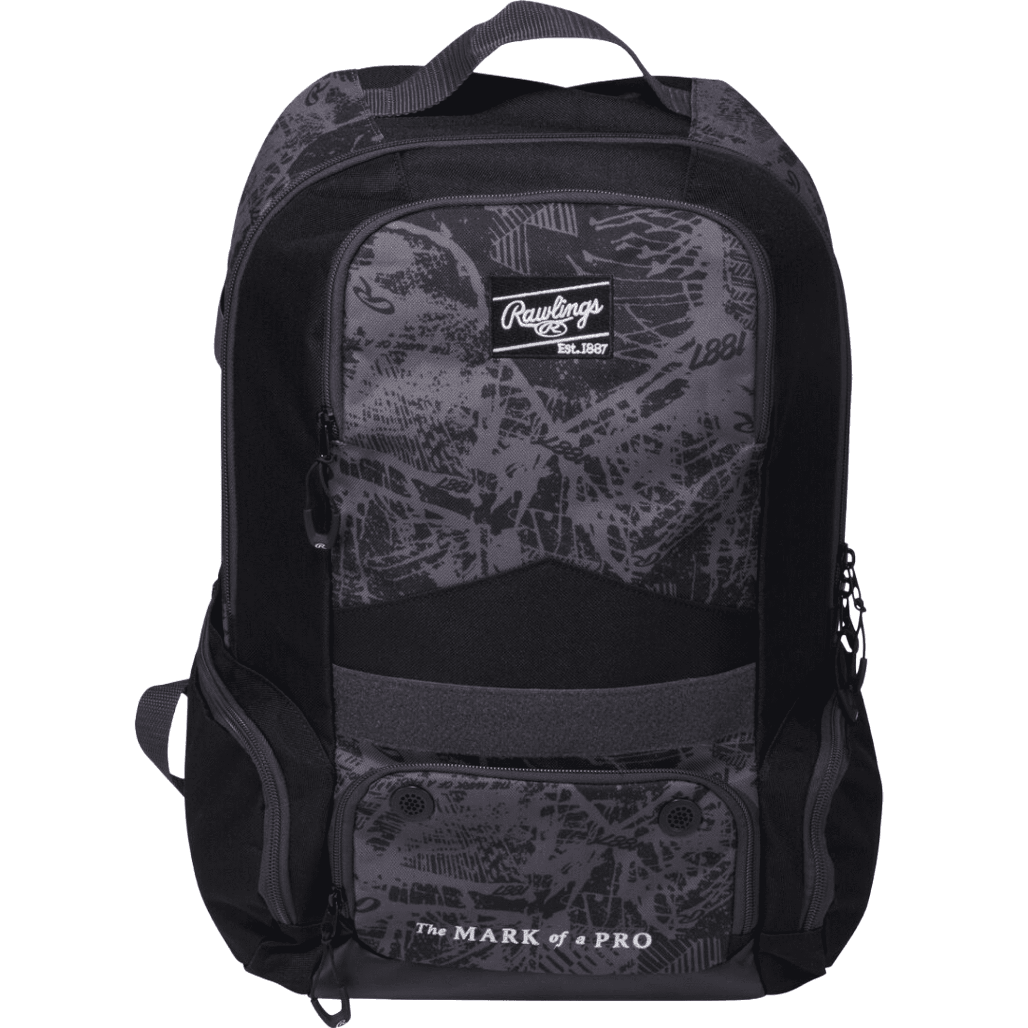 Rawlings Gamer Series Baseball Backpack | Bat & Gear Bag | Black