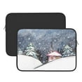 thumbnail image 3 of Bingfone Watercolor Winter Landscape For Christmas Laptop Sleeve Case 13 Inch, 360° Protective Computer Carrying Bag, 3 of 9