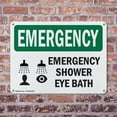 thumbnail image 4 of (2 Pack) Shower Eye Bath OSHA Emergency Sign 18 Inch X 12 Inch Indoor / Outdoor Rust-Free Aluminum Metal Signs for Workplace, Workshop, and Construction Site, Made in the USA, 4 of 8