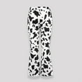 thumbnail image 2 of iEFiEL Girls Metallic Flare Dance Pants High Waist Bell Bottom Jazz Leggings Black&White 16, 2 of 5
