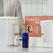 Beautiful by PUR 30 Cup Dispenser Pitcher Water Filtration System, White Icing (PDS1820W)