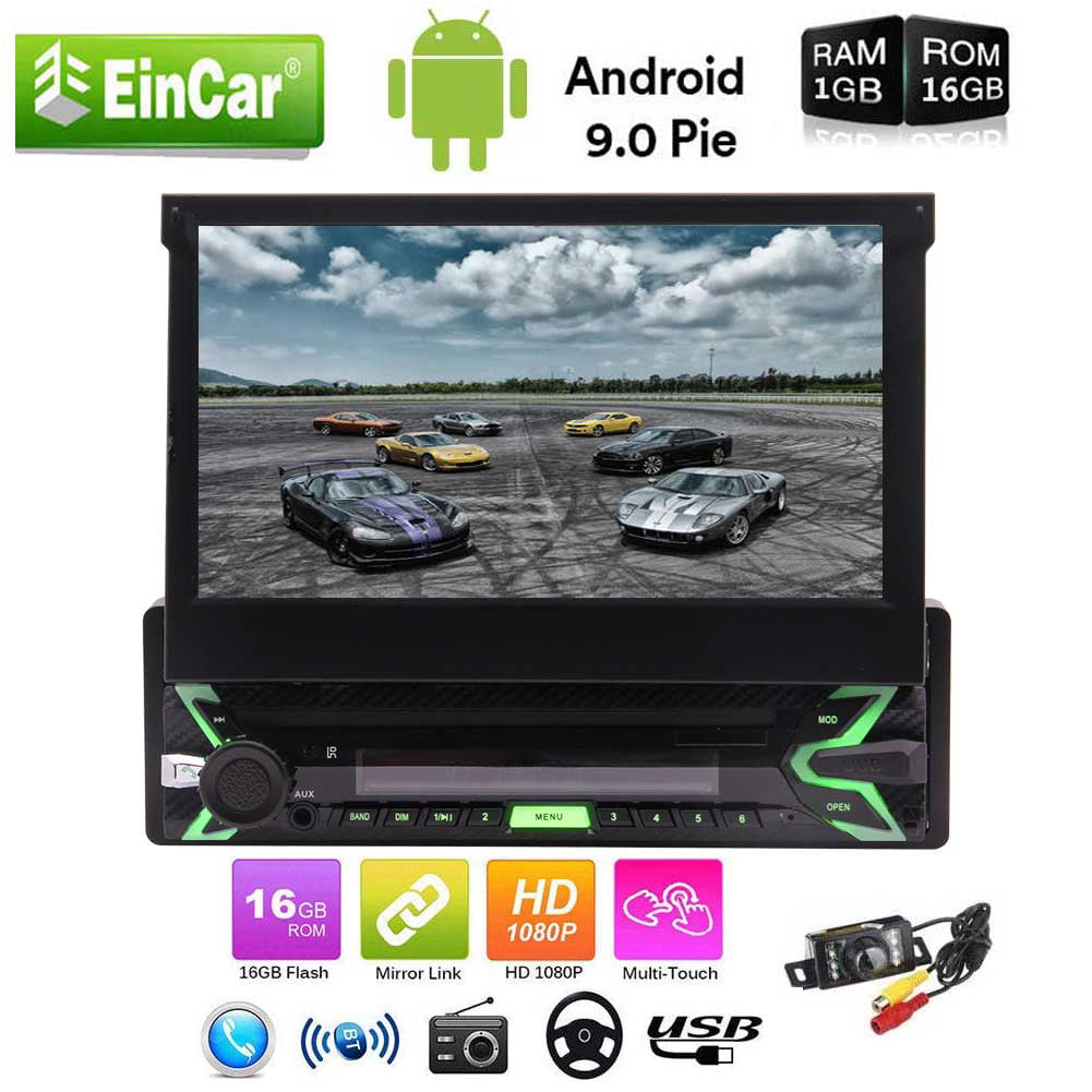 EINCAR Single Din Android 9.0 OS Pie Car Stereo 7 Capacitive Touch Screen In Dash GPS Navigation Headunit Support Detachable Face Panel/SWC/WiFi/AM FM Radio/Screen Mirror