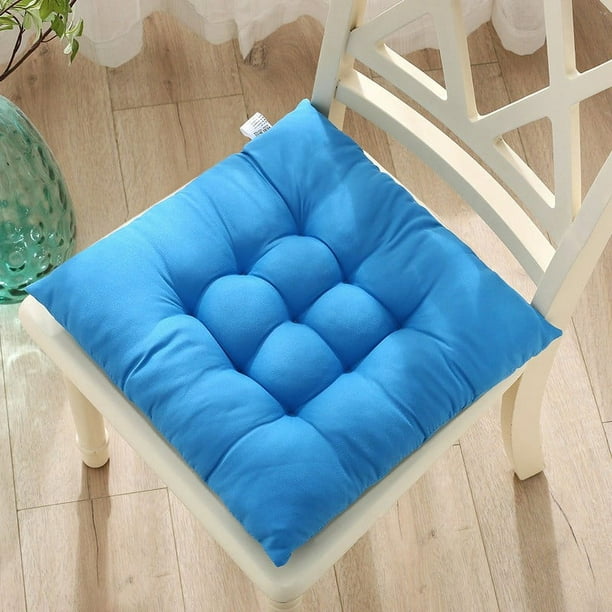 Cojín de silla esmerilado de color sólido, cojín de silla de comedor, cojín de asiento de oficina para estudiantes y de invierno, cojines resistentes a la decoloración para sillas