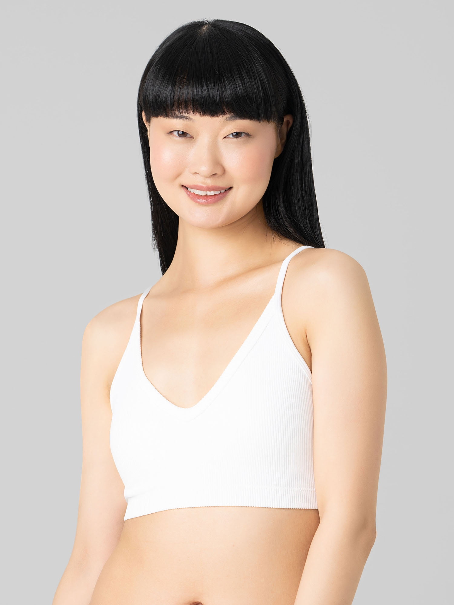 No Boundaries Seamless Ribbed Triangle Bralette, Sizes XS-XXXL
