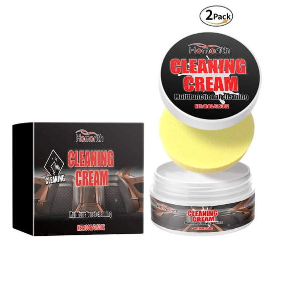 2 Pack Automotive Interior Restorer Cream – Leather Cleaner & Treatment (100g) – Car Repair Paste for Dashboard, Seats & Vehicle Cabin Care