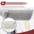 thumbnail image 3 of Unique Bargains Car Sunglasses Case Universal Car Visor Eyeglasses Holder Storage Box PU Leather Grey,White 21.5x12cm 1 Pcs, 3 of 7
