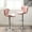 Pink, variant on 2 Yellow Upholstered Swivel - Soft Velvet Upholstery, Thick Foam Padding, 360 Degree Rotation, Adjustable Height With Gas Lift, Comfortable Footrest, Stylish Finish Of 2, Vertical Line Decoration,