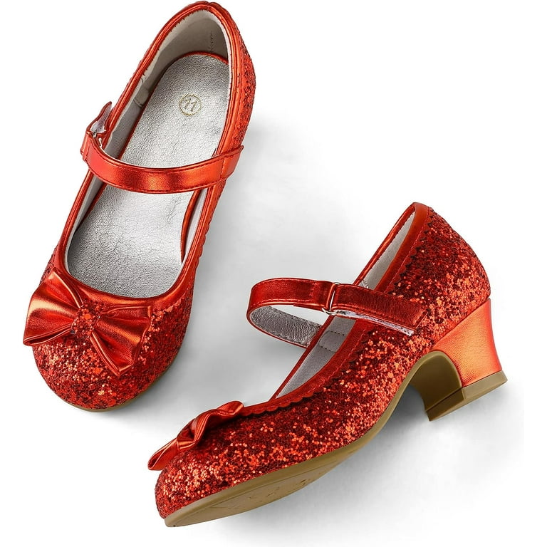 Girls red deals party shoes