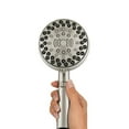 thumbnail image 4 of 6-Spray Patterns 4.5 In. Single Wall Mount Adjustable Handheld Shower Head In Brushed Nickel, 4 of 11