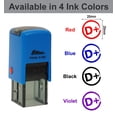 thumbnail image 3 of Printtoo TeachersStampGrade D Plus Self,Inking RubberStampMotivation Encouragement Review Messages Grading For Homework School Classroom - Red, 3 of 6