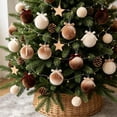 thumbnail image 6 of Eolstice Velvet Fabric Christmas Ball Ornaments, 15 Pieces Set, Decorative Hanging Pendant for Christmas Tree, Holiday Party Home Decor, 6 of 6