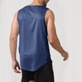 thumbnail image 5 of IDALL Tank Tops Men Mens T-Shirts Sleeveless Shirts for Men Sleeveless Quick Drying Tights Sweat Basketball Training Sports Wear Top Sports Vest Comfort Colors Tshirt Navy 3XL, 5 of 5
