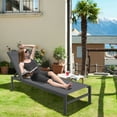 thumbnail image 1 of Costway Patio 6-Position Lounge Chair Chaise Aluminium Adjust Recliner Grey, 1 of 8