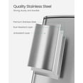 thumbnail image 4 of SONGMICS Trash Can, 5.2-Gallon (20 L) Trash Bin, Stainless Steel Kitchen Garbage Can, with Inner Bucket, Soft Close and Stays Open, Metallic Silver, 4 of 7
