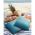 thumbnail image 4 of Outdoor Throw Pillow Cover Ombre Teal to Gray Gradient Waterproof Cushion Covers 2 Pack Modern Abstract Art Pillow Cases Home Decoration for Patio Garden Couch Sofa, 4 of 7