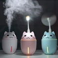 thumbnail image 3 of Yuarrent Humidificador de plástico, Cable de bajo ruido, apagado temporizado, 320ml, almohadilla antideslizante, difusor, generador de niebla para dormir Humidificadores Rosado Yuarrent HA063948-02, 3 of 6