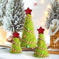 thumbnail image 3 of Yastouay 3Pcs Mini Christmas Tree,Lime Green Cristmas Tree,Furry Tabletop Xmas Cone Tree Christmas Decorations, 3 of 7