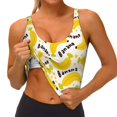 thumbnail image 3 of Hirioo Banana Fruit for Women's Sports Vest with Full-Print Design, Stretchy Fabric and Removable Pads-Medium, 3 of 8