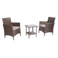thumbnail image 4 of Baner Garden Q16-CH 300 lbs Outdoor Furniture Complete Patio Wicker Rattan Conversation Set - 3 Piece - Chocolate, 4 of 6