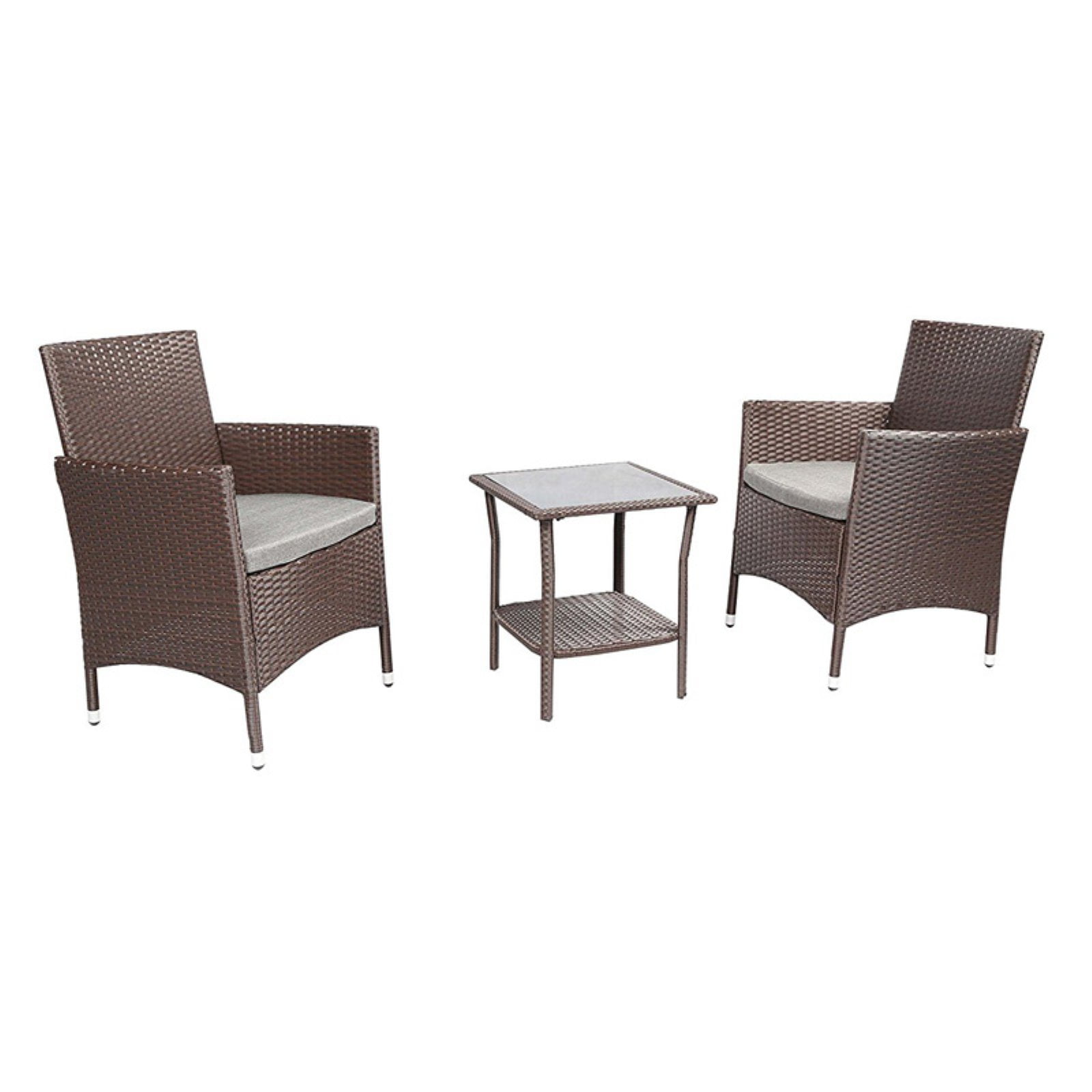 Baner Garden 3 Pieces Outdoor Furniture Complete Patio Wicker Rattan Conversation Set,... by Caesar Hardware