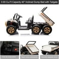 thumbnail image 4 of Historyli 24V Electric Car,2-5MPH Speeds, Automatic Truck Bed, Parent Remote, Music Player, Immersive Driving Features,White, 4 of 7