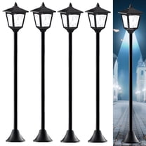 Kanstar Outdoor Solar Lamp Post Lights Art Deco Dusk to Dawn Sensor LED Waterproof 4 Pack 40 Inch