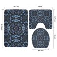 thumbnail image 3 of Blue Abstract Pattern Bathroom Rugs Sets 3 Piece,Toilet Cover Set,Absorbent Non Slip Bathroom Mats Sets with U-Shaped Contour Rug Toilet Rug Set, 3 of 5