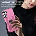 thumbnail image 3 of Military Grade Drop Impact for Samsung Galaxy A03 Core Rugged Case, 360 Metal Magnetic Car Rotating Ring Kickstand Holder Armor Heavy Duty Shockproof Case For Samsung Galaxy A03 Core,Pink, 3 of 10