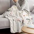 thumbnail image 3 of Spring Floral Blanket Soft Cozy Warm Throw Blanket for Couch, Plush Fuzzy Flannel Fleece Blankets for Sofa, Summer Birds Botanical Country Bed Blankets Lightweight Gifts for Women, 40"x50", 3 of 9