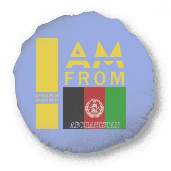 I Am From Afghanistan Art Deco Fashion Round Throw Pillow Home Decoration Cushion