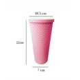 thumbnail image 4 of Vaso de plástico reutilizable, con tapa y popote, vaso de doble ventilación, 4 of 4