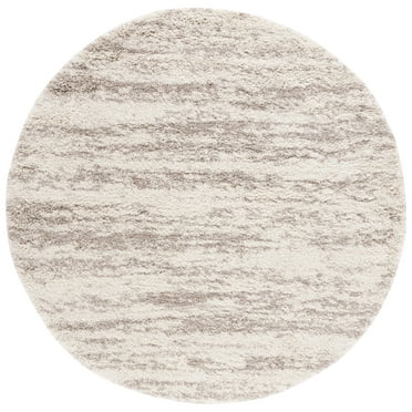 SAFAVIEH Hudson Shag Jack Abstract Area Rug, Ivory/Beige, 5' x 5' Round