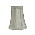 thumbnail image 2 of Aspen Creative 30246-2 Small Bell Shape Chandelier Clip-On Lamp Shade Set (2 Pack), Transitional Design in Silver Grey, 4" bottom width (2 1/2" x 4" x 5" ), 2 of 7
