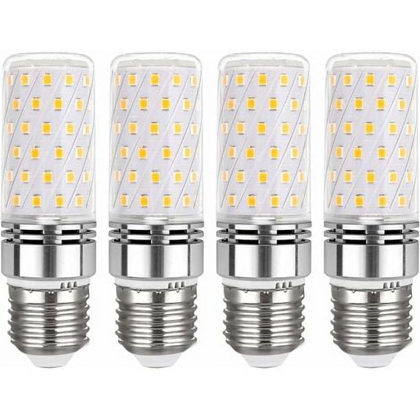 Bombilla LED E27 de 12 W, luz blanca fría de 6000 K, 450 lm, luz de 360°, equivalente a halógeno de 100 W, CA 230 V, no regulable, bombilla LED E27 pero cálida para luz de techo, juego de 4