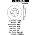 thumbnail image 3 of C-Tek Disc Brake Rotor 121.62034 Fits select: 1992-2005 CHEVROLET CAVALIER, 1995-2005 PONTIAC SUNFIRE, 3 of 4