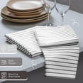 thumbnail image 5 of HEIRLOOM COMFORT Black Stripe Cloth Napkins Set of 6, 18x18 Inch, 100% Cotton, Durable Classic Striped Table Napkin for Dinner, Events, Halloween, Wedding, Reusable and Washable Fabric for Daily Use, 5 of 7