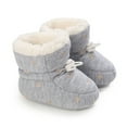 thumbnail image 2 of 0-18M Baby Girl Boots Newborn Winter Warm Fleece Crib Shoes Non-Slip Booties First Walkers, 2 of 7
