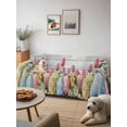 thumbnail image 6 of Easter Couch Cover, Retro Spring Bunny Eggs Tulip Farm Wooden Grain Sofa Cover Blanket for 3 Cushion Couch, Sectional Sofa Slipcover Furniture Protector for Living Room Bedroom 71''x134'', 6 of 9