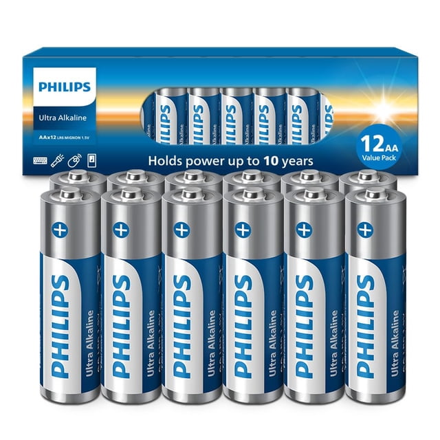 Pilas PHILIPS AA 12 unidades 1.5 V Ultra Alcalinas