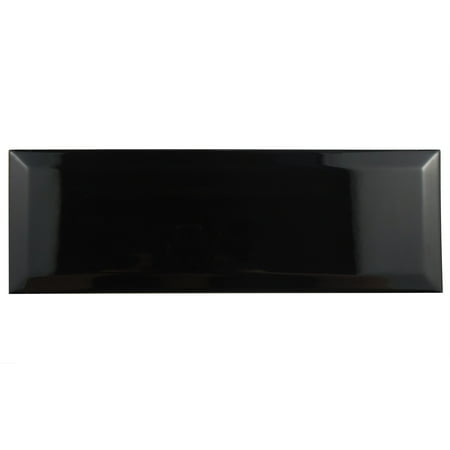 SomerTile Santorini Loft Nero 4 in. x 11-7/8 in. Ceramic Subway Wall Tile (12.17 sq. ft. / case)