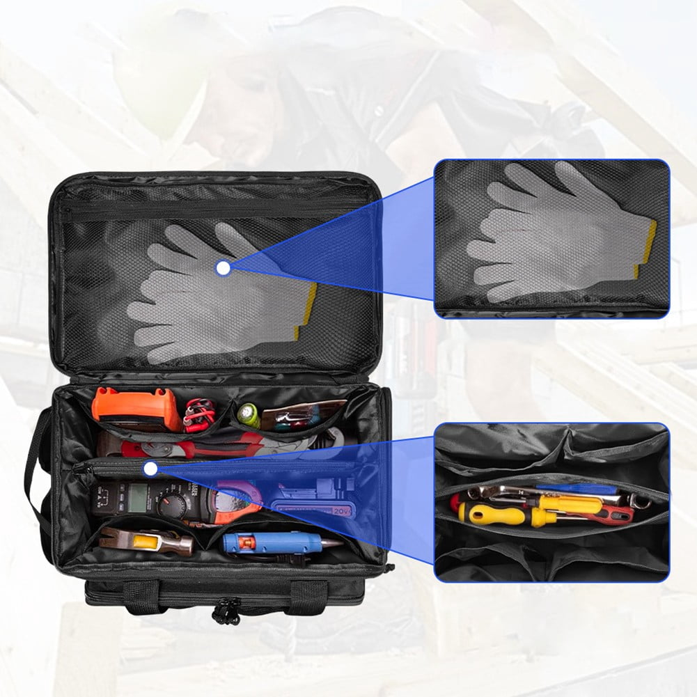 14 Inch Tool Bag Men With Non-Slip And Thick Padded Base,Tool Bag Electrician