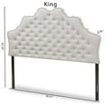 thumbnail image 6 of Bowery Hill Modern Fabric Tufted King Panel Headboard in Grayish Beige, 6 of 6