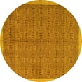 thumbnail image 1 of Ahgly Company Machine Washable Indoor Round Abstract Yellow Modern Area Rugs, 6' Round, 1 of 4