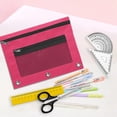 thumbnail image 4 of UALSRZL Under $1! Pencil Pouch for 3 Ring Binder, Large Capacity Pencil Case Oxford Cloth with Zipper, Mesh Pencil/Cosmetic Bag Travel(Free Gift), 4 of 6