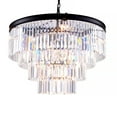 thumbnail image 5 of Modern K9 Crystal Chandeliers 24" Chandelier Adjustable Ceiling Light Fixture 4-Tier K9 Crystal Pendant Lamp 9-Light for Living Room Dining Room Bedroom Foyer Hallway Kitchen, 5 of 8