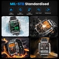 thumbnail image 2 of Men’s military smartwatch, 1400mAh battery, LED light, compatible with Android and iPhone , Fitness tracker, 2.1-inch, Making/Receiving calls, over 120 sports modes, IP68.smartwatch gift, 2 of 8