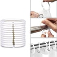 thumbnail image 4 of Transemion 11pieces Style To Bathroom With Waterproof Shower Curtain Modern Space-saving Polyester Bath Curtain For Bathroom XHBOHO-074 180x200cm 1Set, 4 of 6